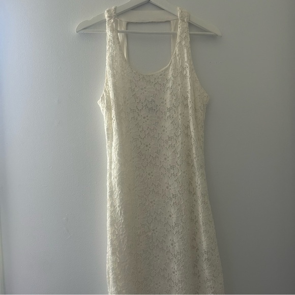 Dynamite Retro Medium Semi-Formal Lace White Dress - Picture 1 of 4